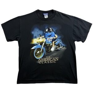 Vintage M&M's Shirt Mens‎ Large Black American Classic Motorcycle Tee 90s Candy
